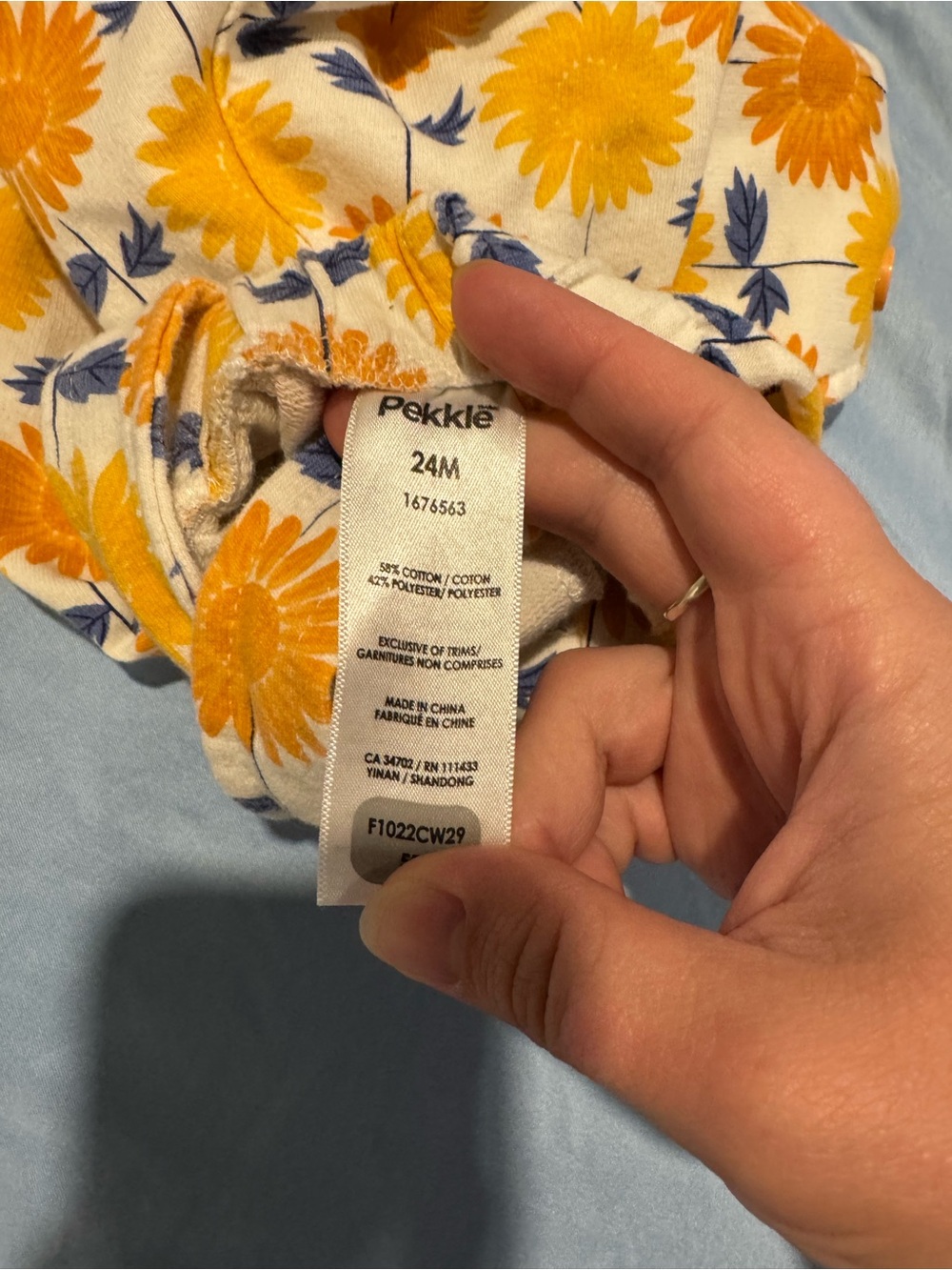 3 for $15 /Sunflower Print Yellow Toddler Romper Overalls - Picture 6 of 6